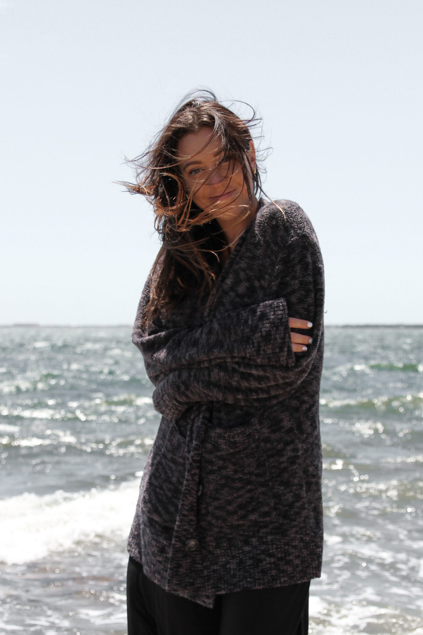 Plush Button-Up Cardigan