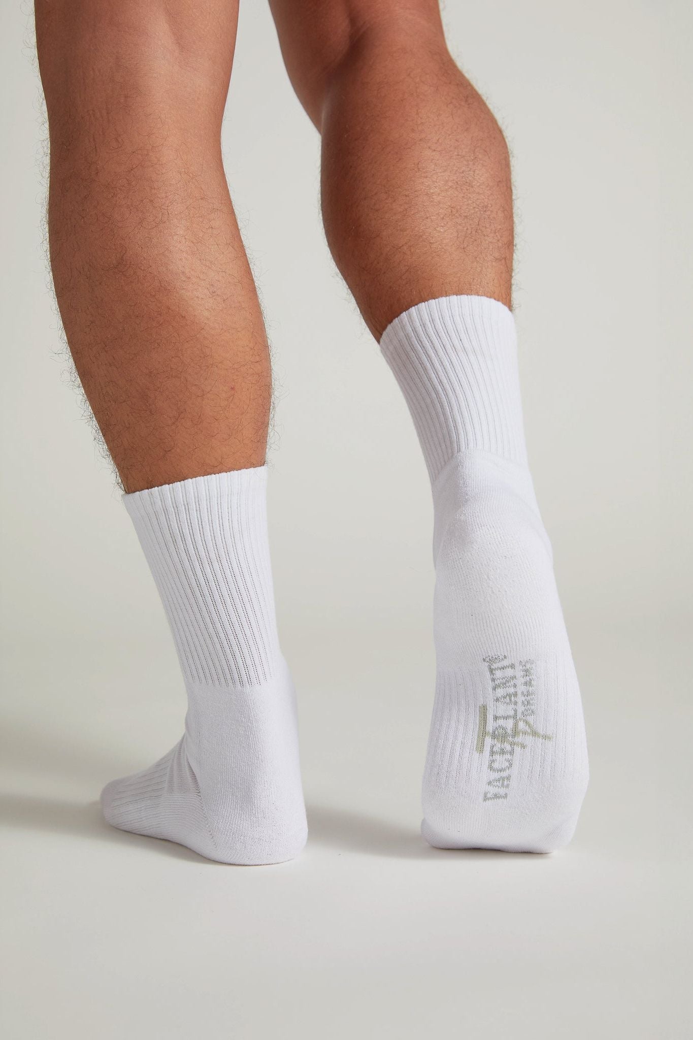 Men's Bamboo White Crew Socks