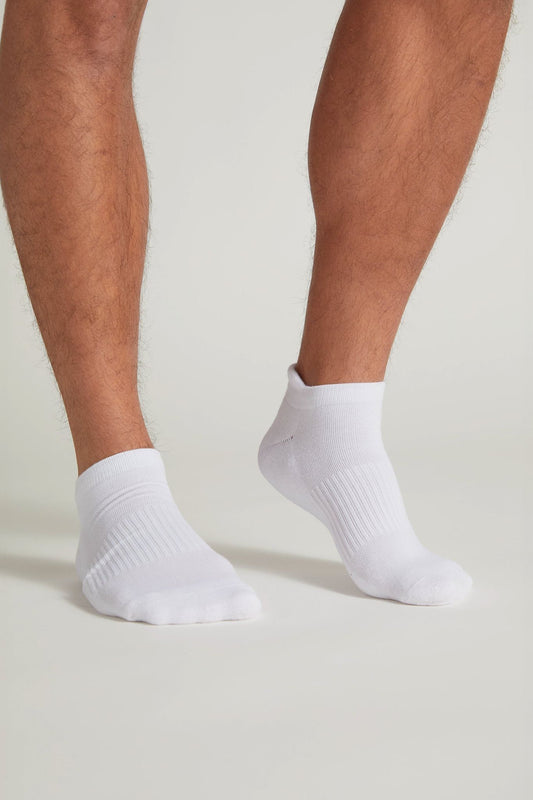 Men's Bamboo White Ankle Socks