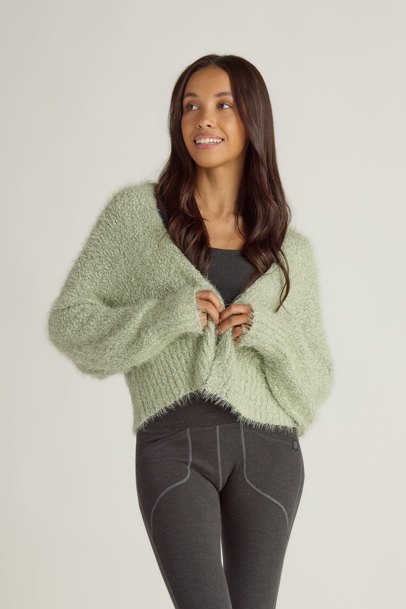 Plush Short Sweater/Bed Jacket