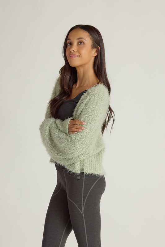 Plush Short Sweater/Bed Jacket