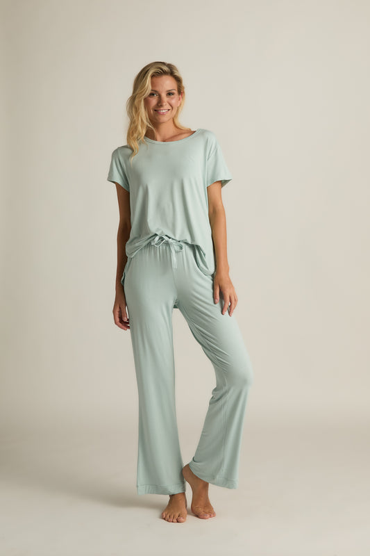 Long Lounge Pant - Aqua Color