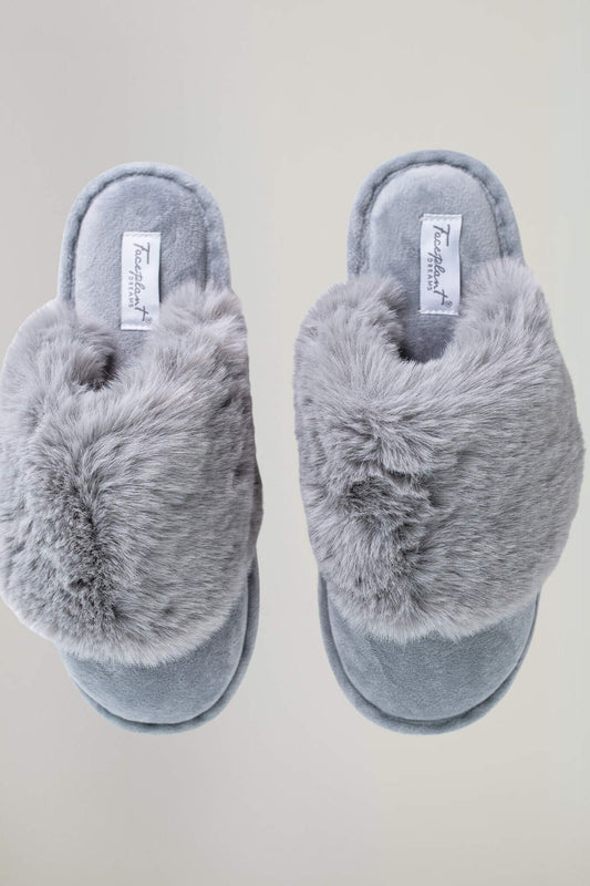 Faceplant Furry Slipper - Grey