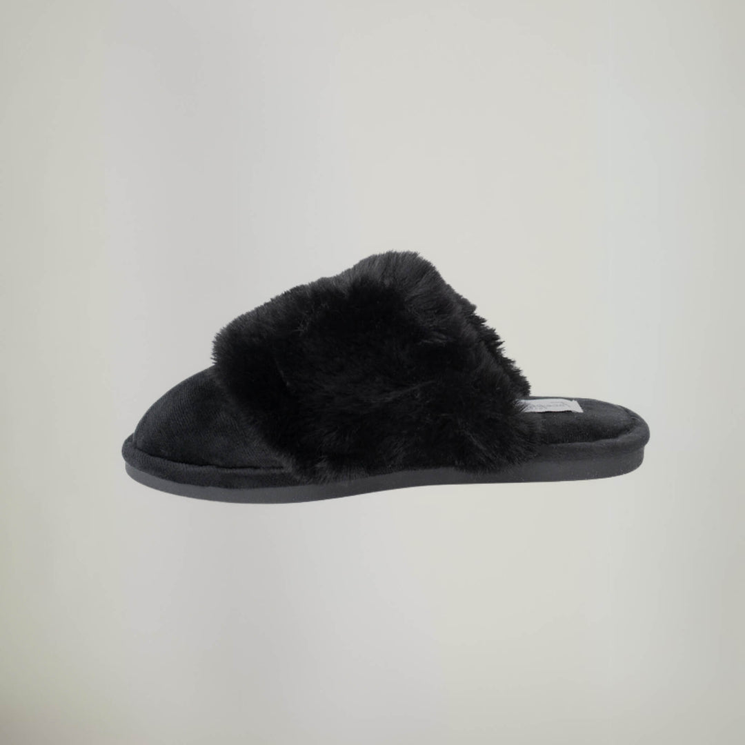 Faceplant Furry Slipper - Black