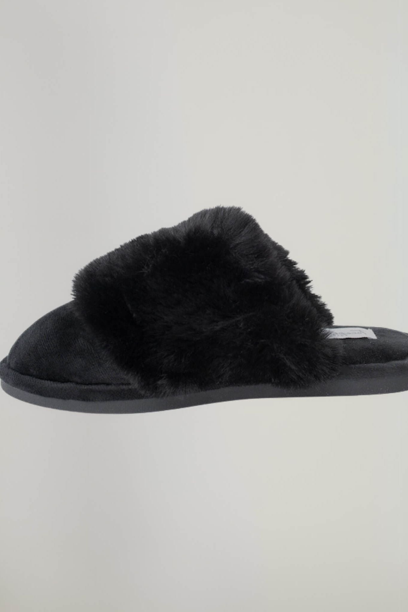 Faceplant Furry Slipper - Black