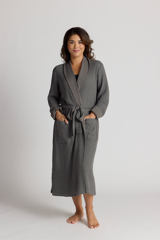 Cotton + Bamboo Waffle Robe