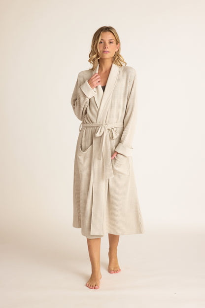 Cotton + Bamboo Waffle Robe