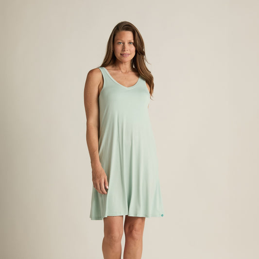 V-Neck Nightshirt - Aqua Color