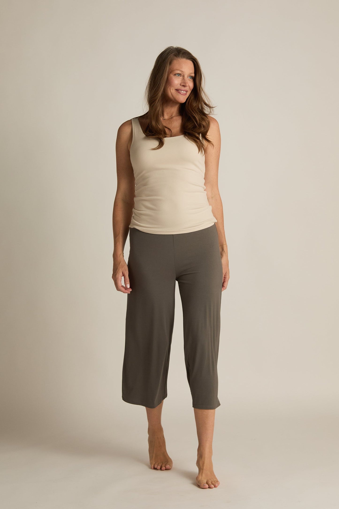 Faceplant Bamboo Wide-Leg Capri Pant