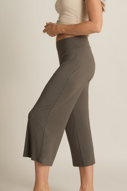 Faceplant Bamboo Wide-Leg Capri Pant