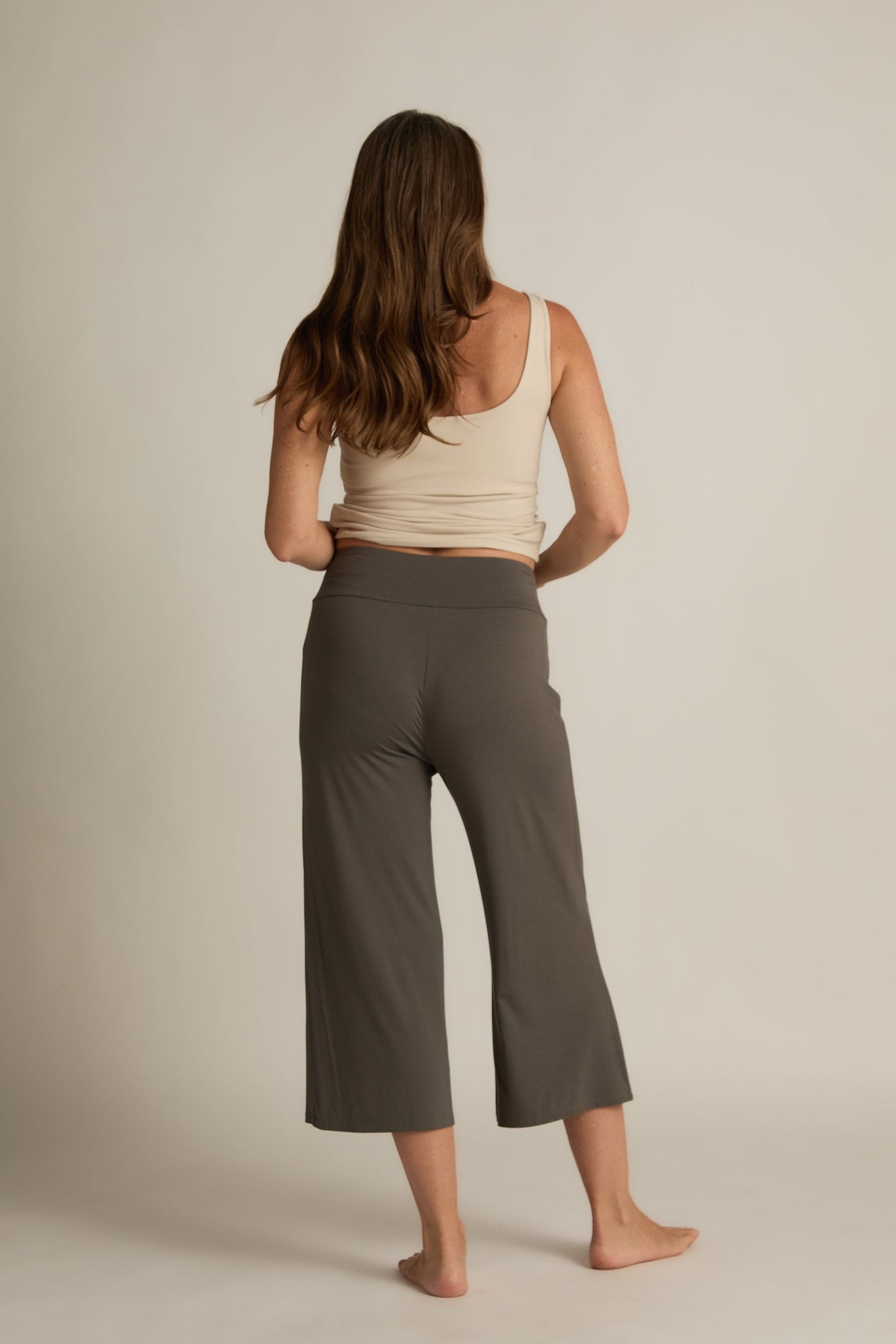 Faceplant Bamboo Wide-Leg Capri Pant