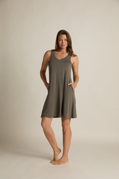 Faceplant Bamboo V-Neck Nightgown