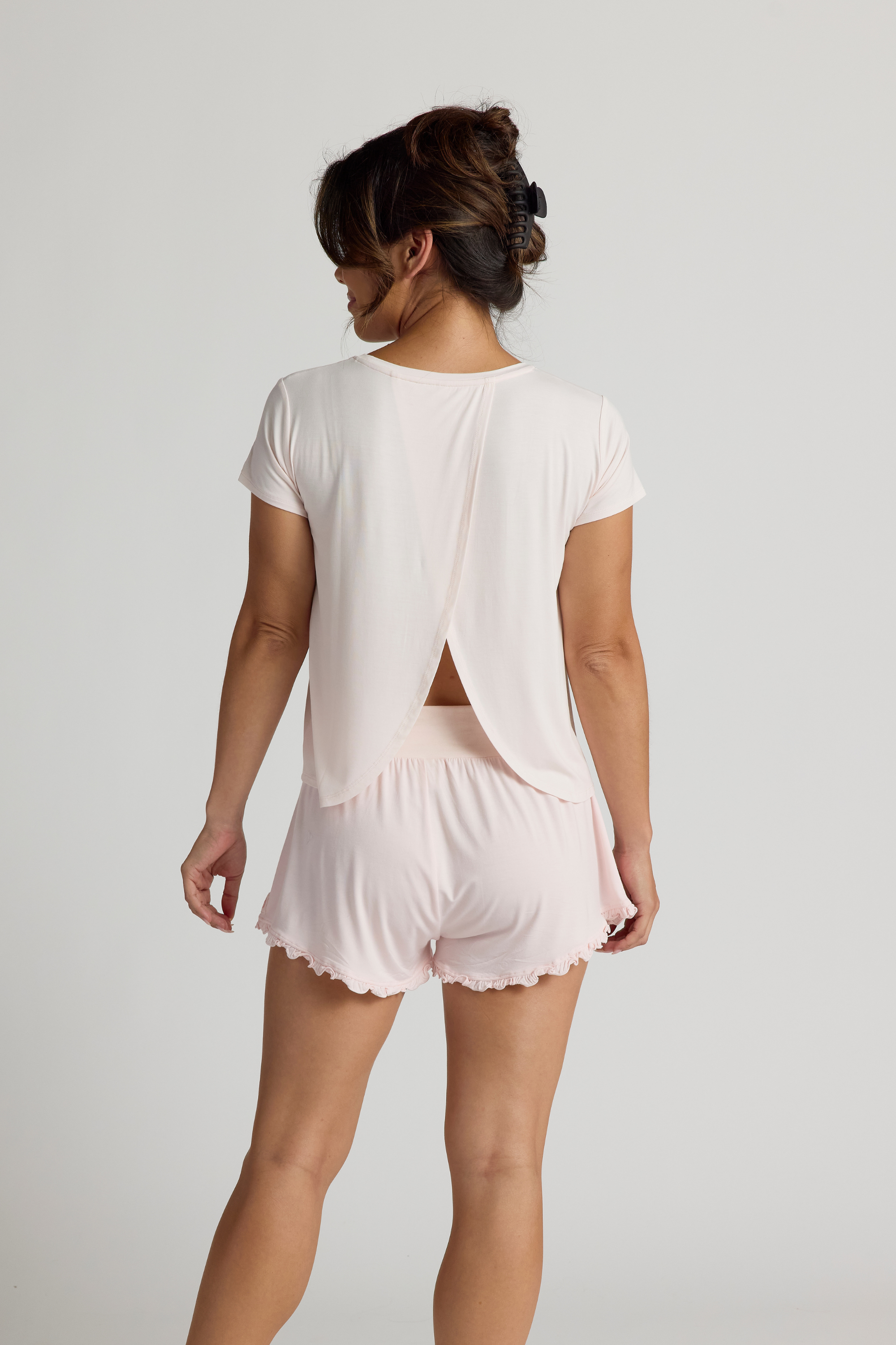 Faceplant Sweep Tee is light and buttery-soft, with an open back for movement and comfort.