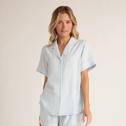 Linen Shirt Sleeve Button-up Shirt