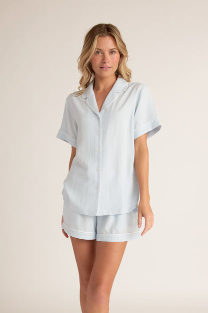 Linen Shirt Sleeve Button-up Shirt