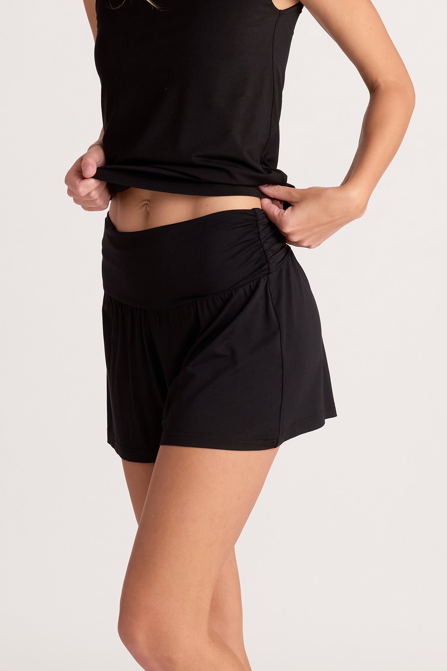 Mulberry Silk Foldover Shorts