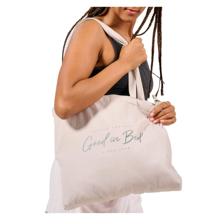 'Good in Bed' Canvas Tote
